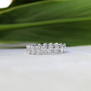 Oval Cut Moissanite Full Eternity Wedding Band Mapple Gems